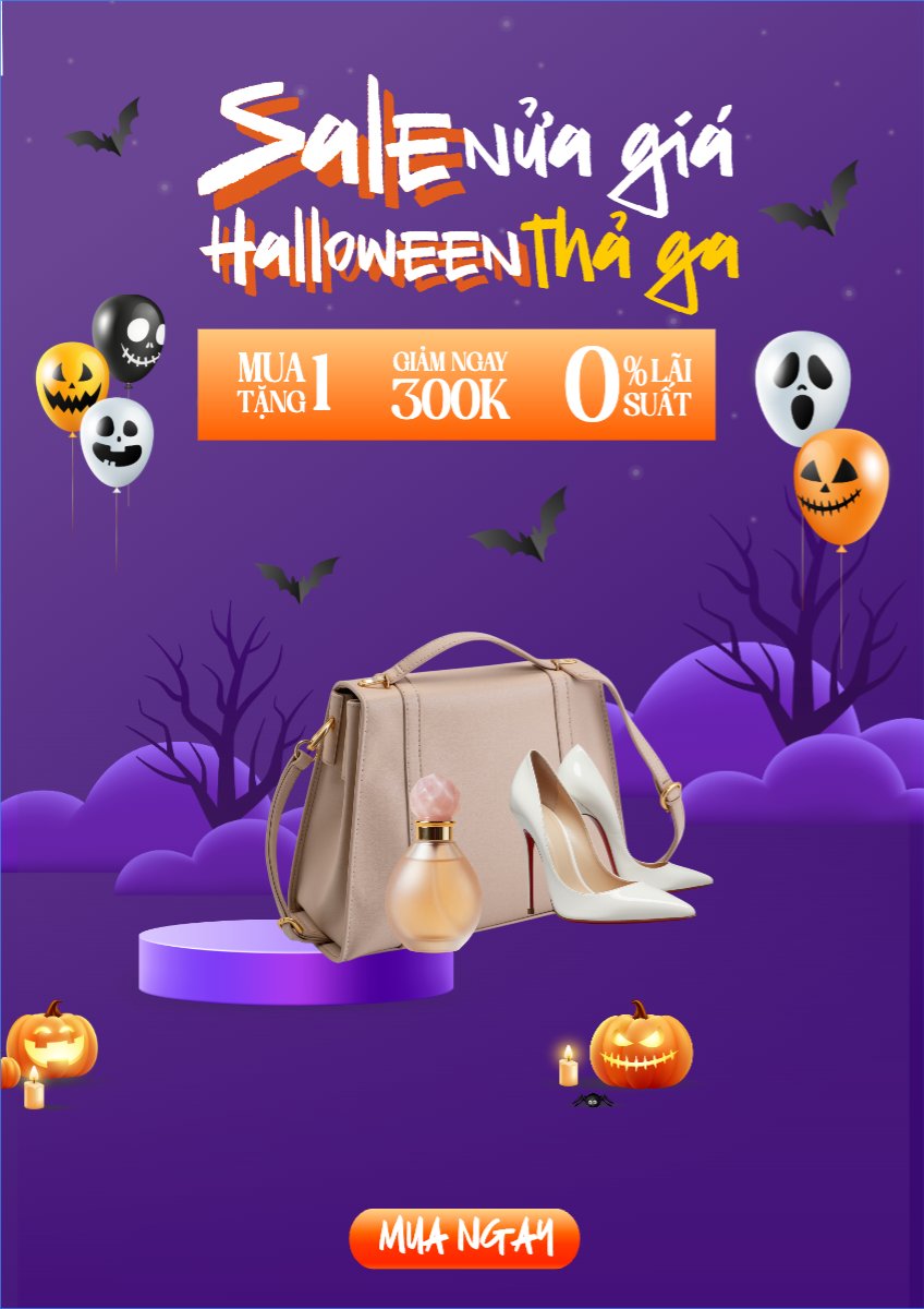 Mẫu Poster chuẩn Halloween, lễ hội ma quái, sự kiện, event, fashion, thời trang, quần áo, trang phục, clothes, outfit, dễ thương, cute, chibi, hoạt hình, cartoon — LayerPic