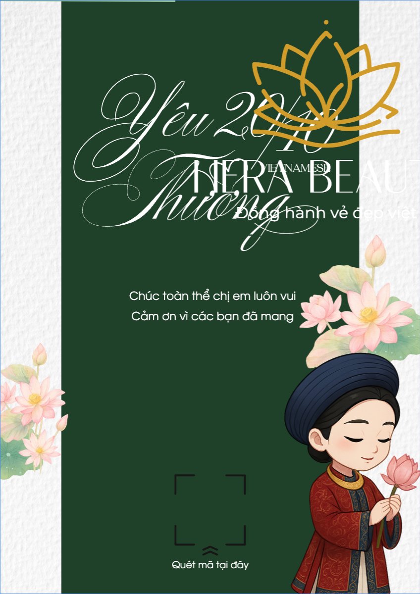 Mẫu Poster chuẩn 20/10, Ngày phụ nữ Việt Nam, Vietnamese Women's Day, phụ nữ, sự kiện, event, hiện đại, modern, đơn giản, simple — LayerPic