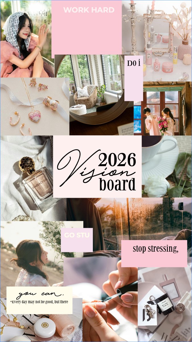 Mẫu Hình nền điện thoại Vision board 2026 — LayerPic