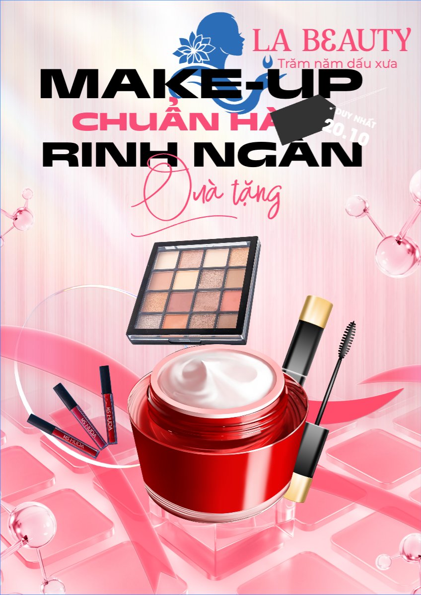 Mẫu Poster chuẩn 20/10, Ngày phụ nữ Việt Nam, Vietnamese Women's Day, phụ nữ, sự kiện, event, mỹ phẩm, làm đẹp, beauty, hiện đại, modern — LayerPic