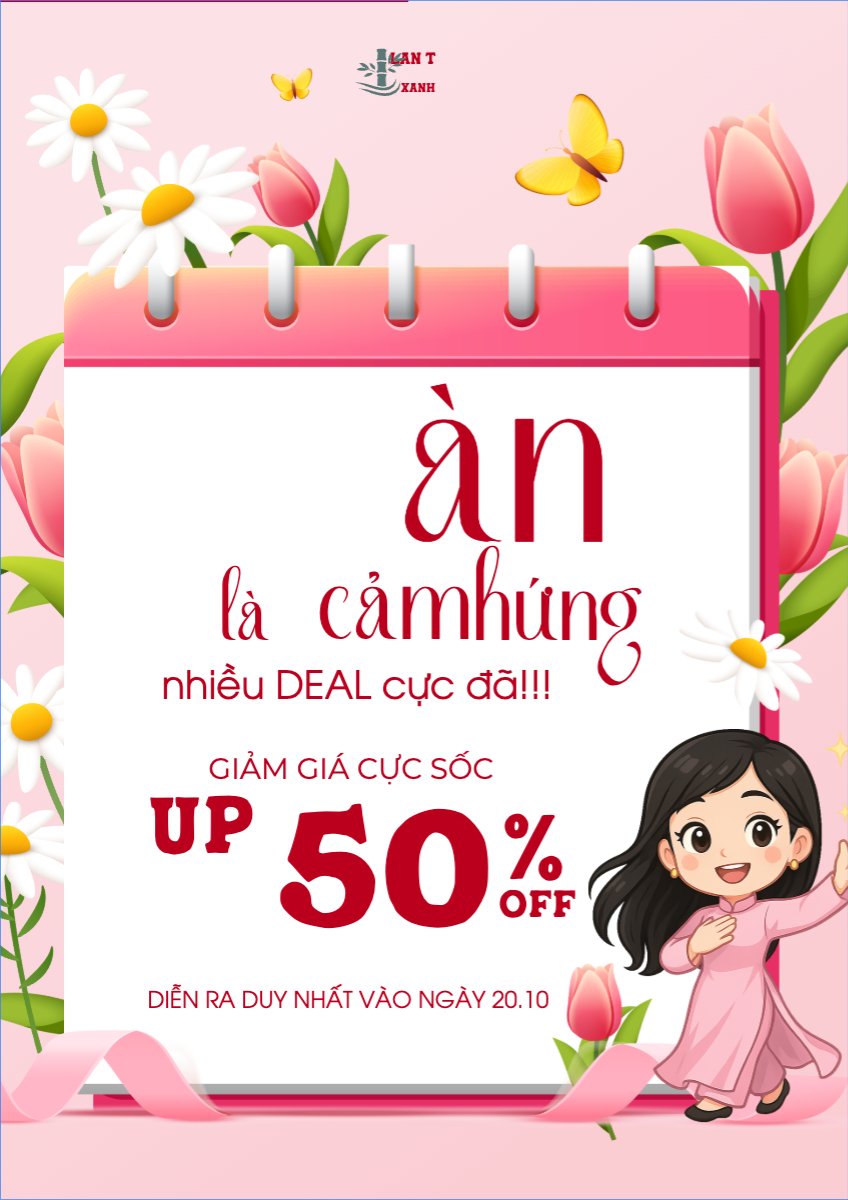 Mẫu Poster chuẩn 20/10, Ngày phụ nữ Việt Nam, Vietnamese Women's Day, phụ nữ, , sự kiện, event, dễ thương, cute, chibi, hoạt hình, cartoon — LayerPic