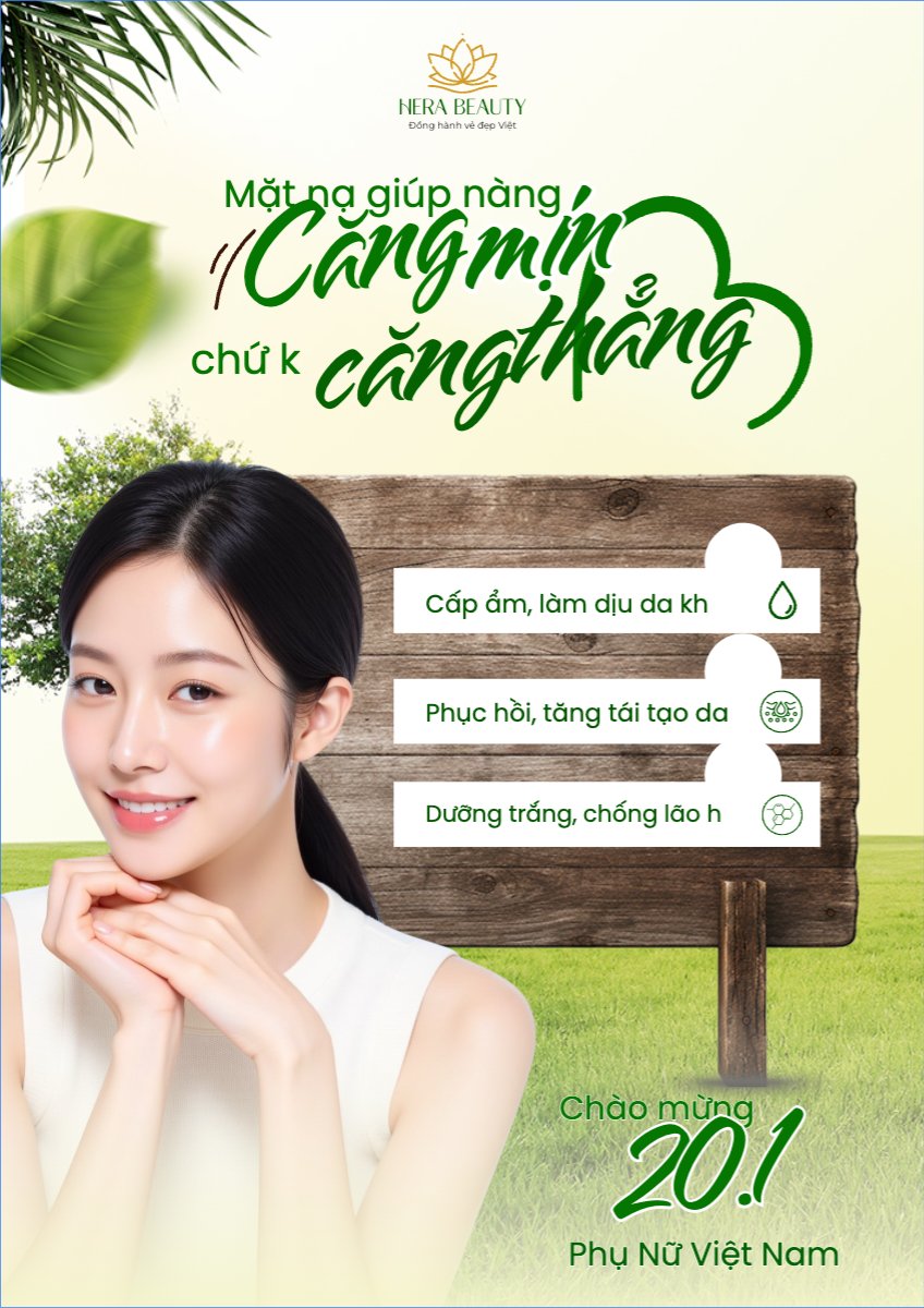 Mẫu Poster chuẩn 20/10, Ngày phụ nữ Việt Nam, Vietnamese Women's Day, phụ nữ, sự kiện, event, mỹ phẩm, làm đẹp, beauty, hiện đại, modern, hoa lá — LayerPic