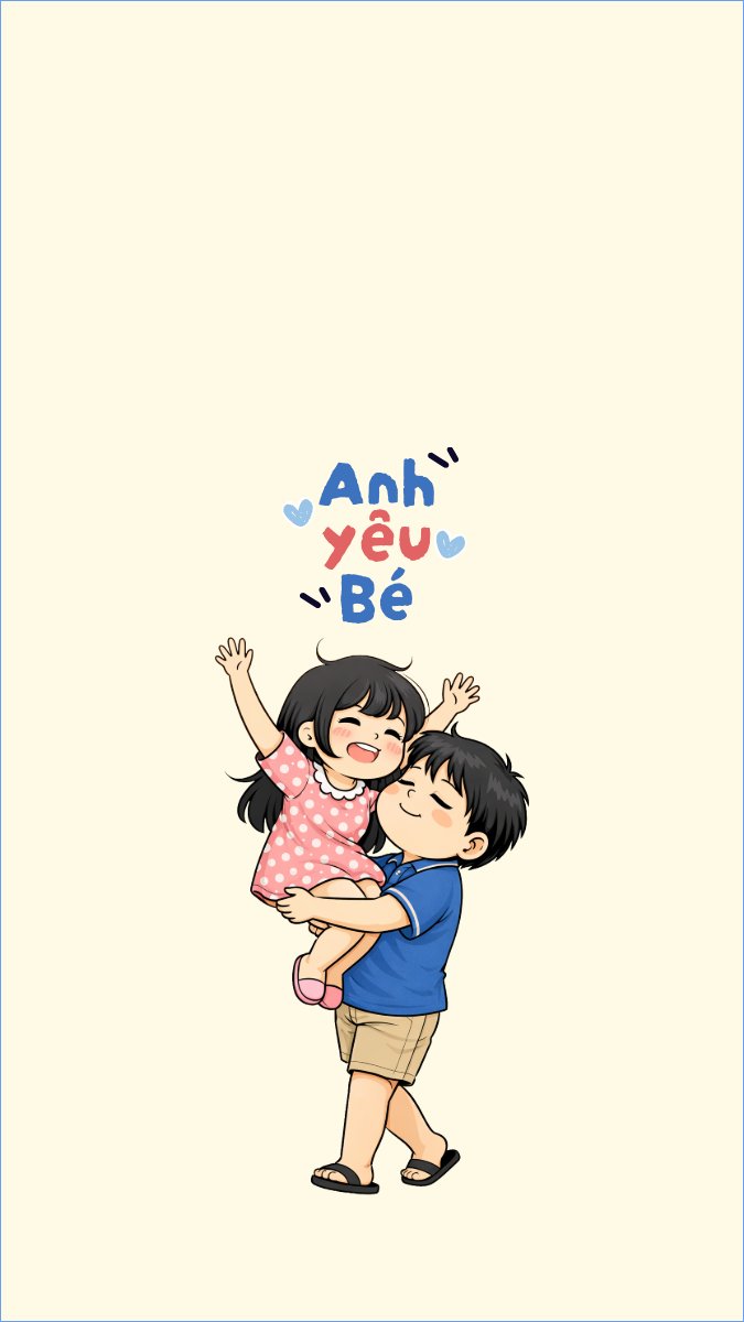 Mẫu Hình nền điện thoại Anh yêu Bé — LayerPic