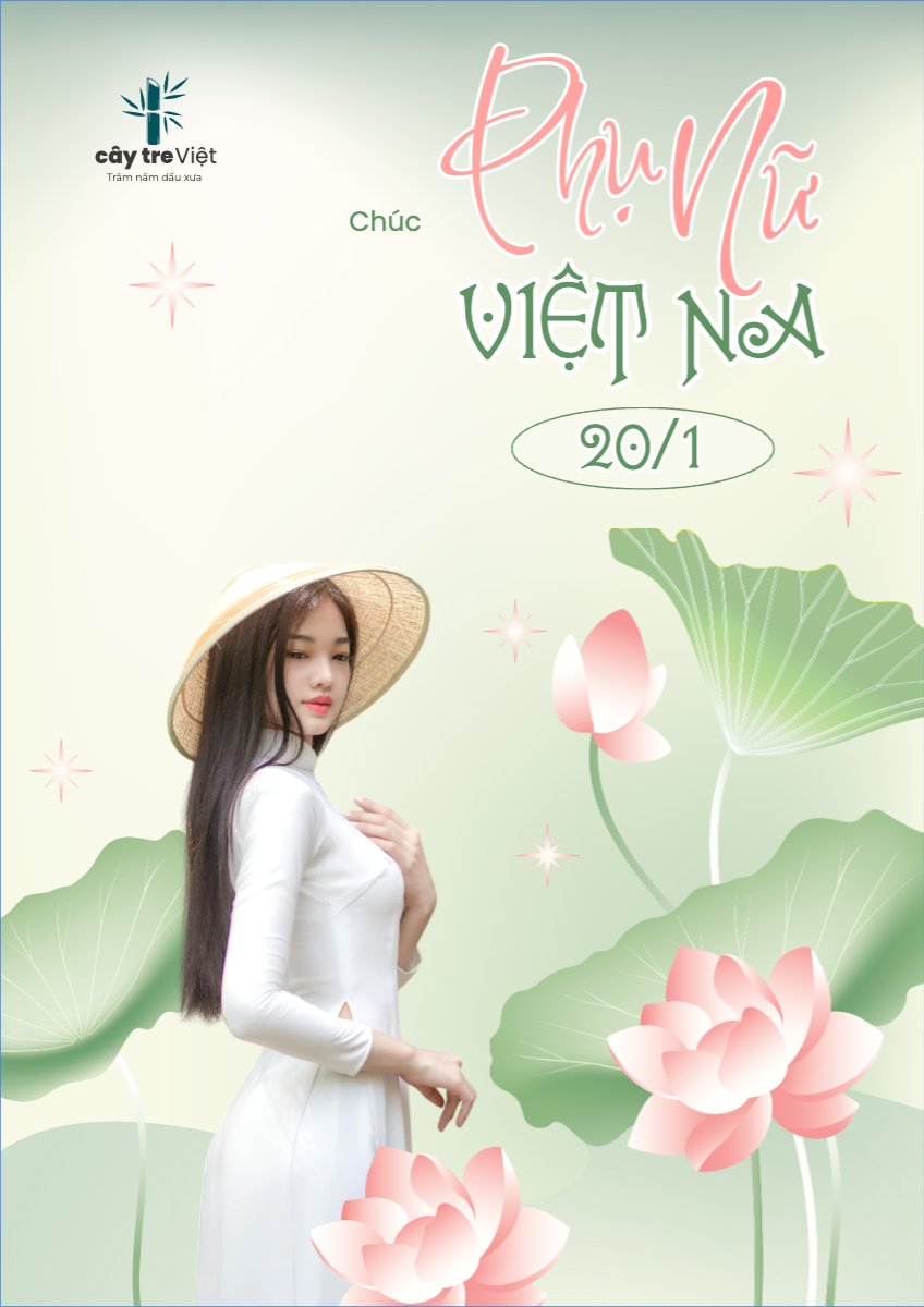 Mẫu Poster chuẩn 20/10, Ngày phụ nữ Việt Nam, Vietnamese Women's Day, phụ nữ, sự kiện, event, thông báo, chúc mừng, mỹ phẩm, làm đẹp, beauty, hiện đại, modern, hoa lá — LayerPic