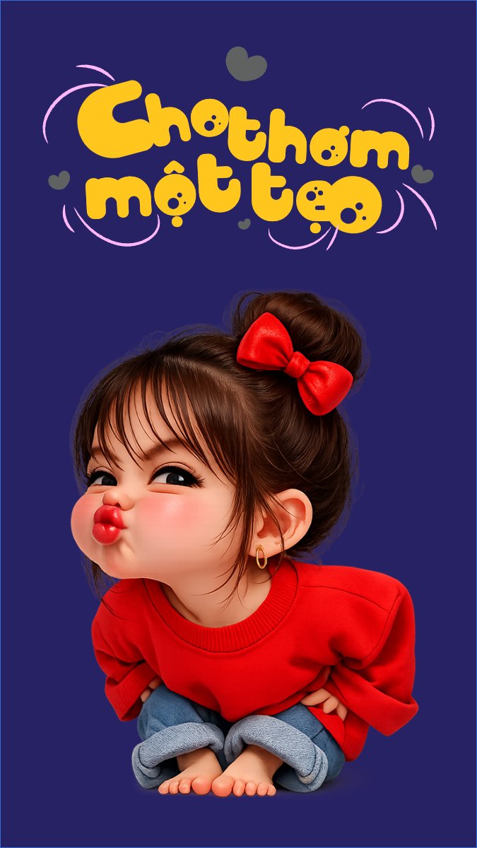 Mẫu Hình nền điện thoại Cho thơm một tẹo — LayerPic