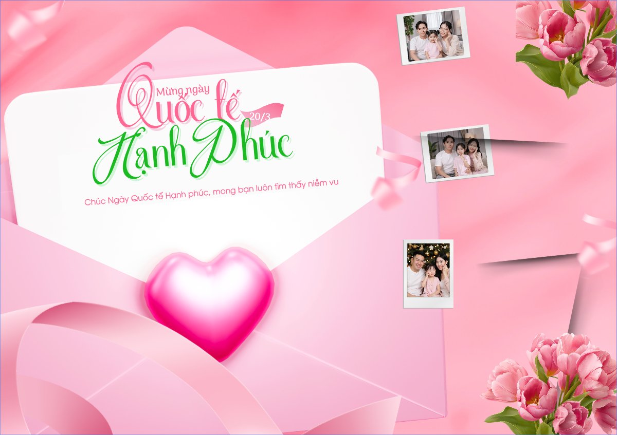 Mẫu Thiệp chúc mừng Quốc tế hạnh phúc 20/3 — LayerPic