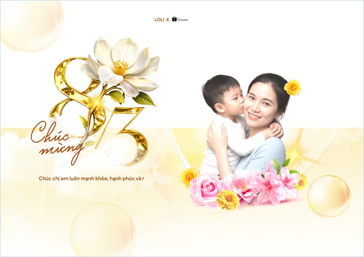 Mẫu Thiệp chúc mừng Chúc mừng ngày Quốc tế phụ nữ 8/3 — LayerPic