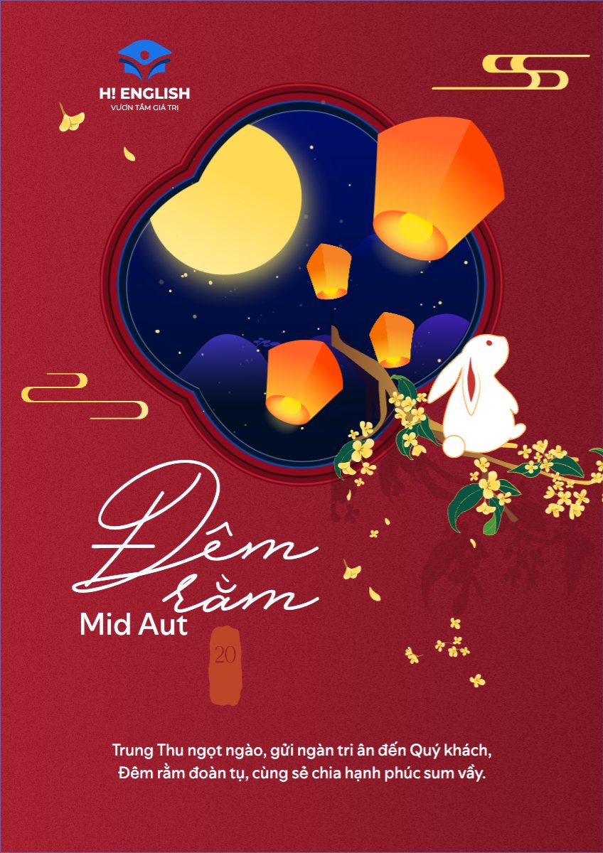 Mẫu Poster chuẩn Trung thu, Tết Đoàn Viên, mid-autumn festival, sự kiện, event, lễ hội, festival, dễ thương, cute, chibi, hoạt hình, cartoon — LayerPic