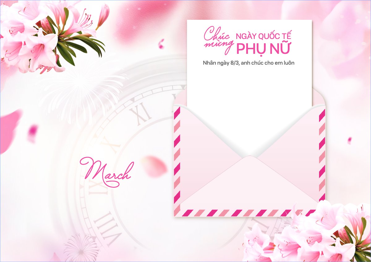 Mẫu Thiệp chúc mừng Chúc mừng ngày Quốc tế phụ nữ 8/3 — LayerPic