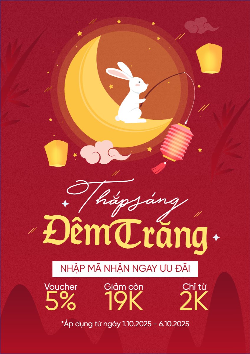 Mẫu Poster chuẩn Trung thu, Tết Đoàn Viên, mid-autumn festival, sự kiện, event, lễ hội, festival, sale, giảm giá, dễ thương, cute — LayerPic