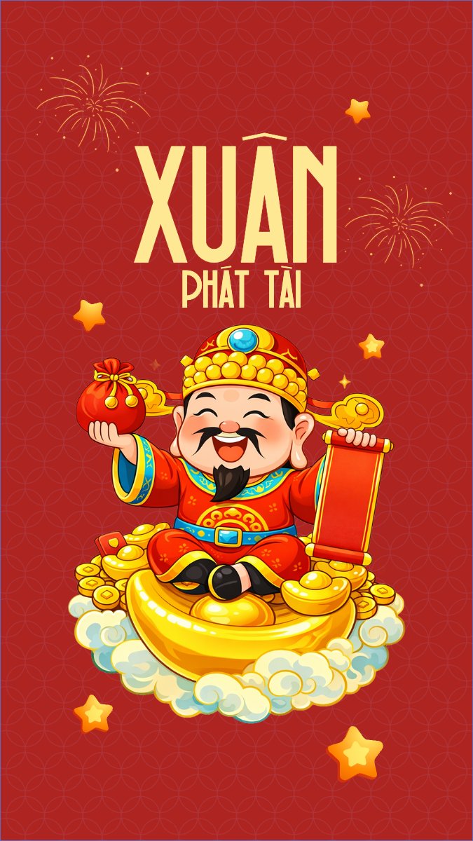 Mẫu Hình nền điện thoại Xuân phát tài — LayerPic