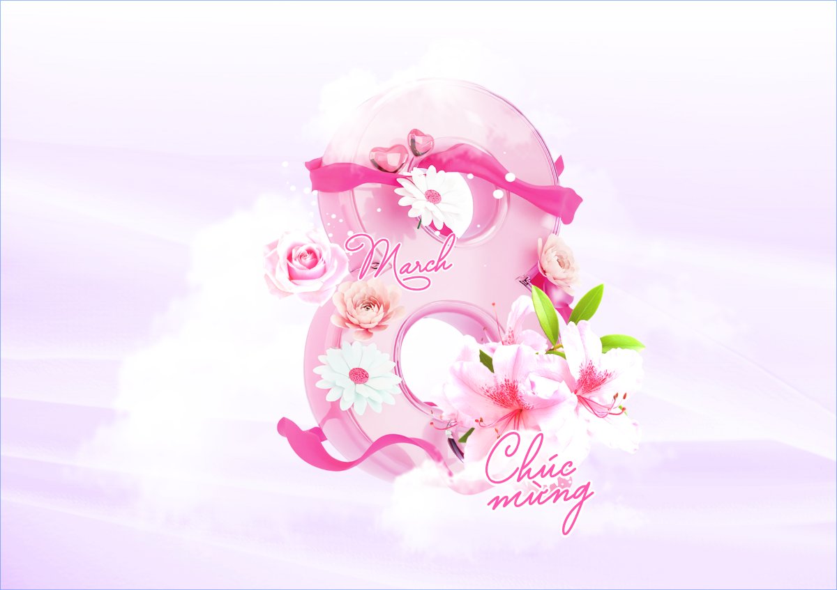 Mẫu Thiệp chúc mừng Chúc mừng ngày Quốc tế phụ nữ 8/3 — LayerPic