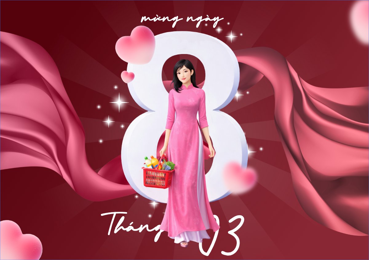 Mẫu Thiệp chúc mừng Mừng ngày 8 tháng 3 — LayerPic