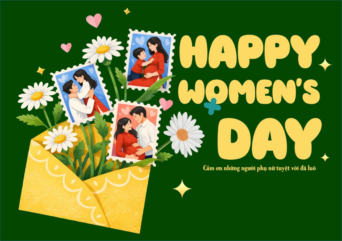 Mẫu Thiệp chúc mừng Happy women's day — LayerPic