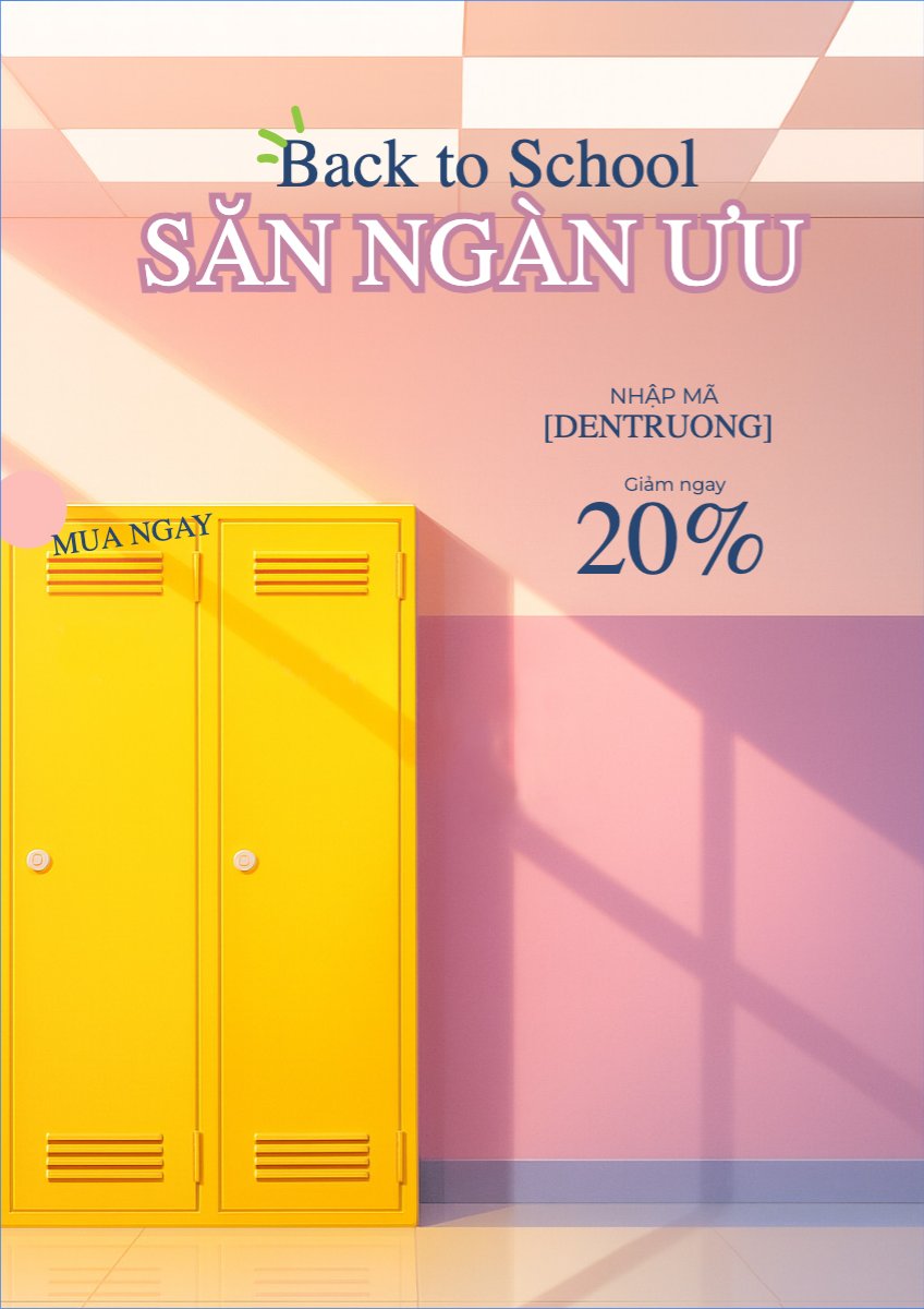 Mẫu Poster chuẩn Tựu trường, đến trường, nhập học, back to school, giáo dục, education, school, trường học, hiện đại, modern — LayerPic