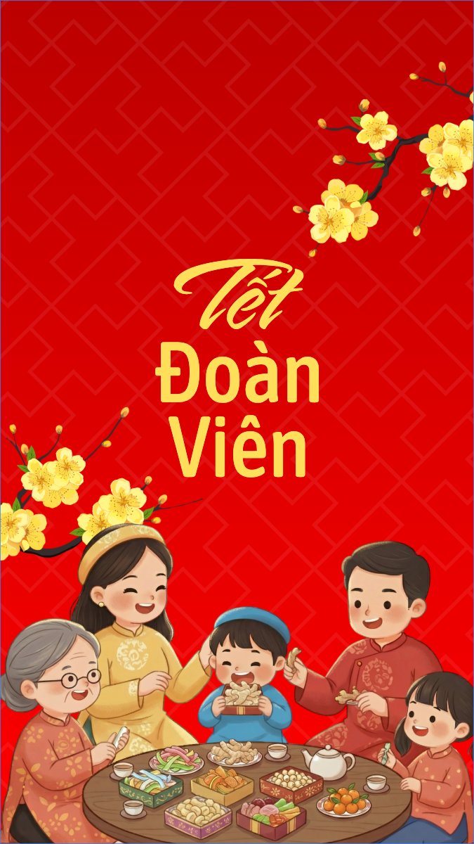Mẫu Hình nền điện thoại Tết đoàn viên — LayerPic