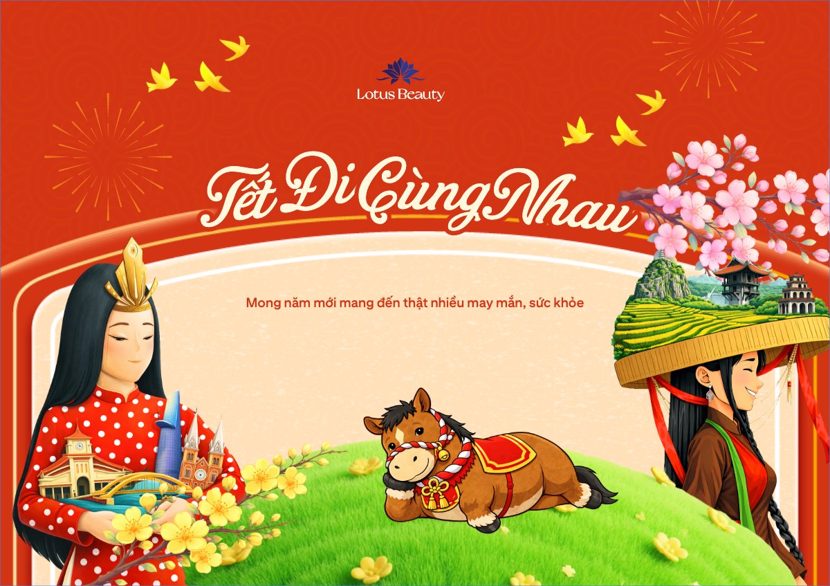 Mẫu Thiệp chúc mừng Tết đi cùng nhau — LayerPic