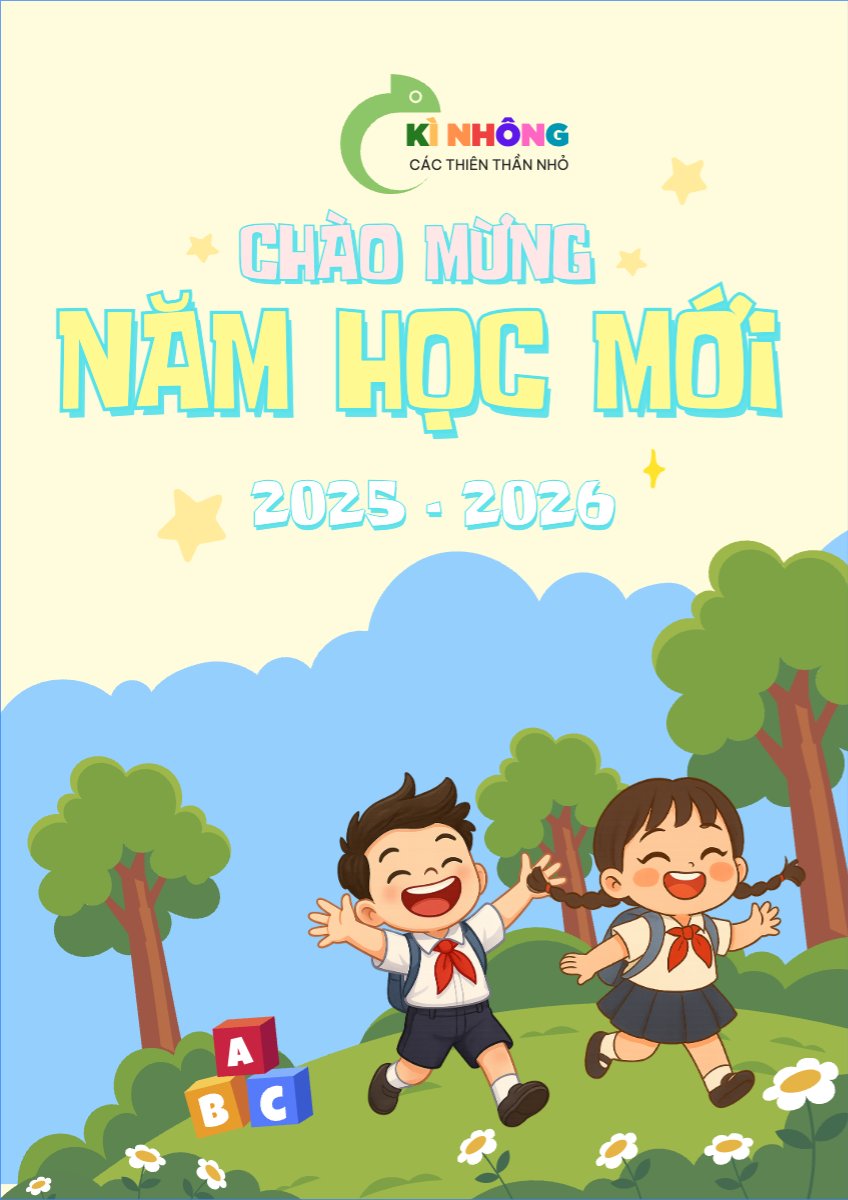 Mẫu Poster chuẩn Tựu trường, đến trường, nhập học, khai giảng, giáo dục, education, school, trường học, dễ thương, cute, chibi, hoạt hình, cartoon — LayerPic