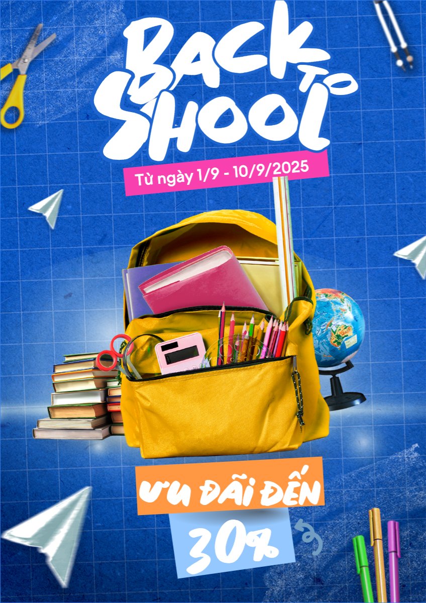 Mẫu Poster chuẩn Tựu trường, đến trường, nhập học, back to school, giáo dục, education, school, trường học, hiện đại, modern — LayerPic