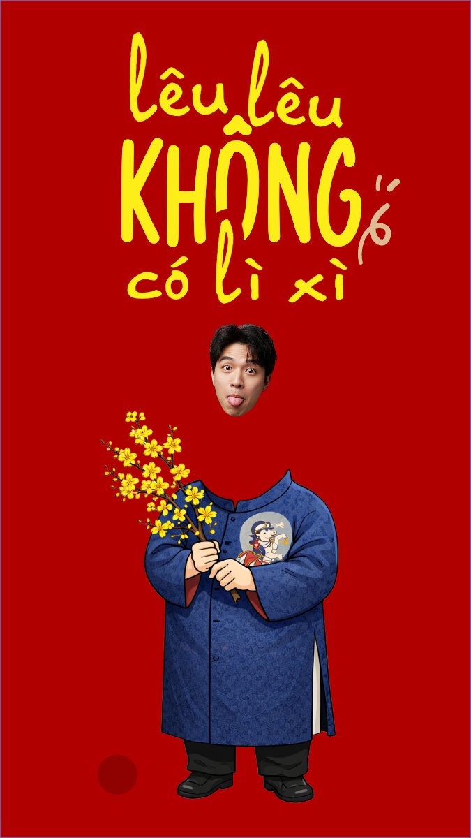 Mẫu Hình nền điện thoại Lêu lêu không có lì xì — LayerPic