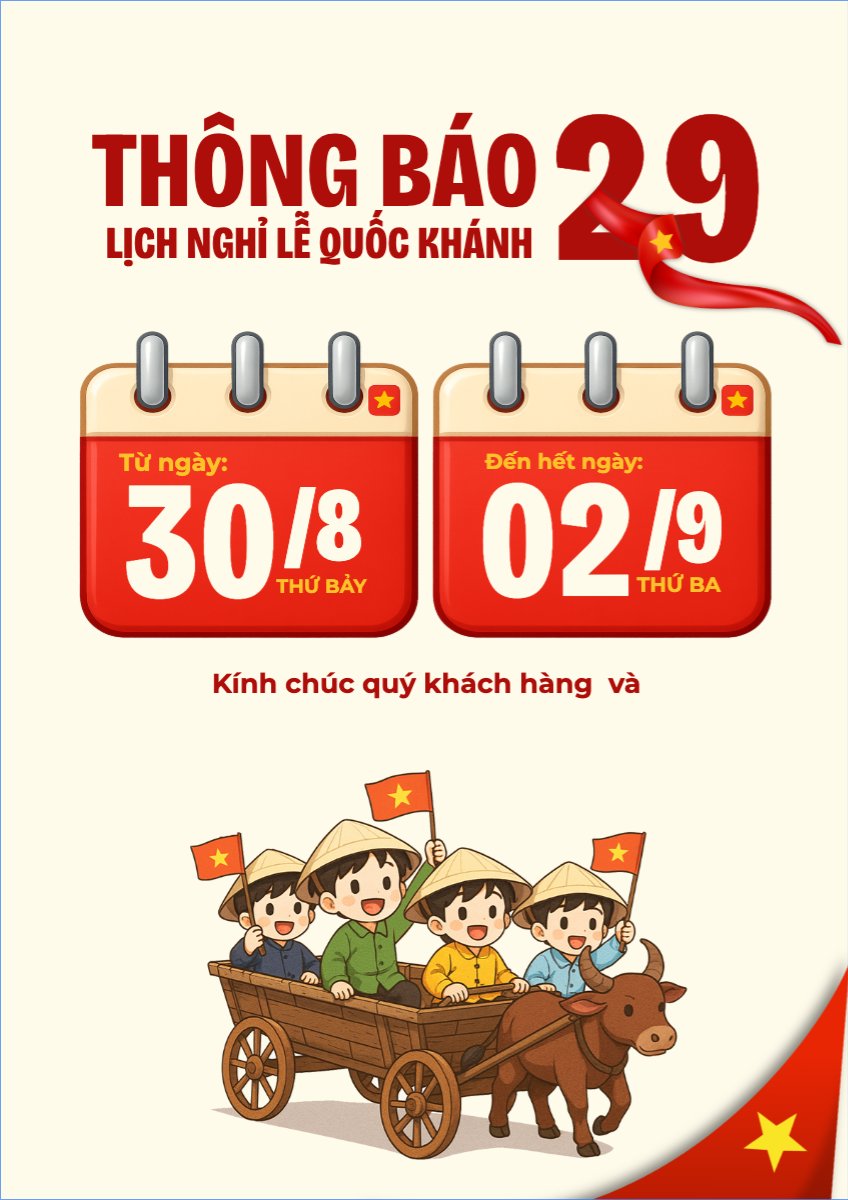 Mẫu Poster chuẩn 2/9, Quốc Khánh, lễ hội, thông báo, lịch nghỉ, Việt Nam, sự kiện, dễ thương, cute, chibi, hoạt hình, cartoon — LayerPic