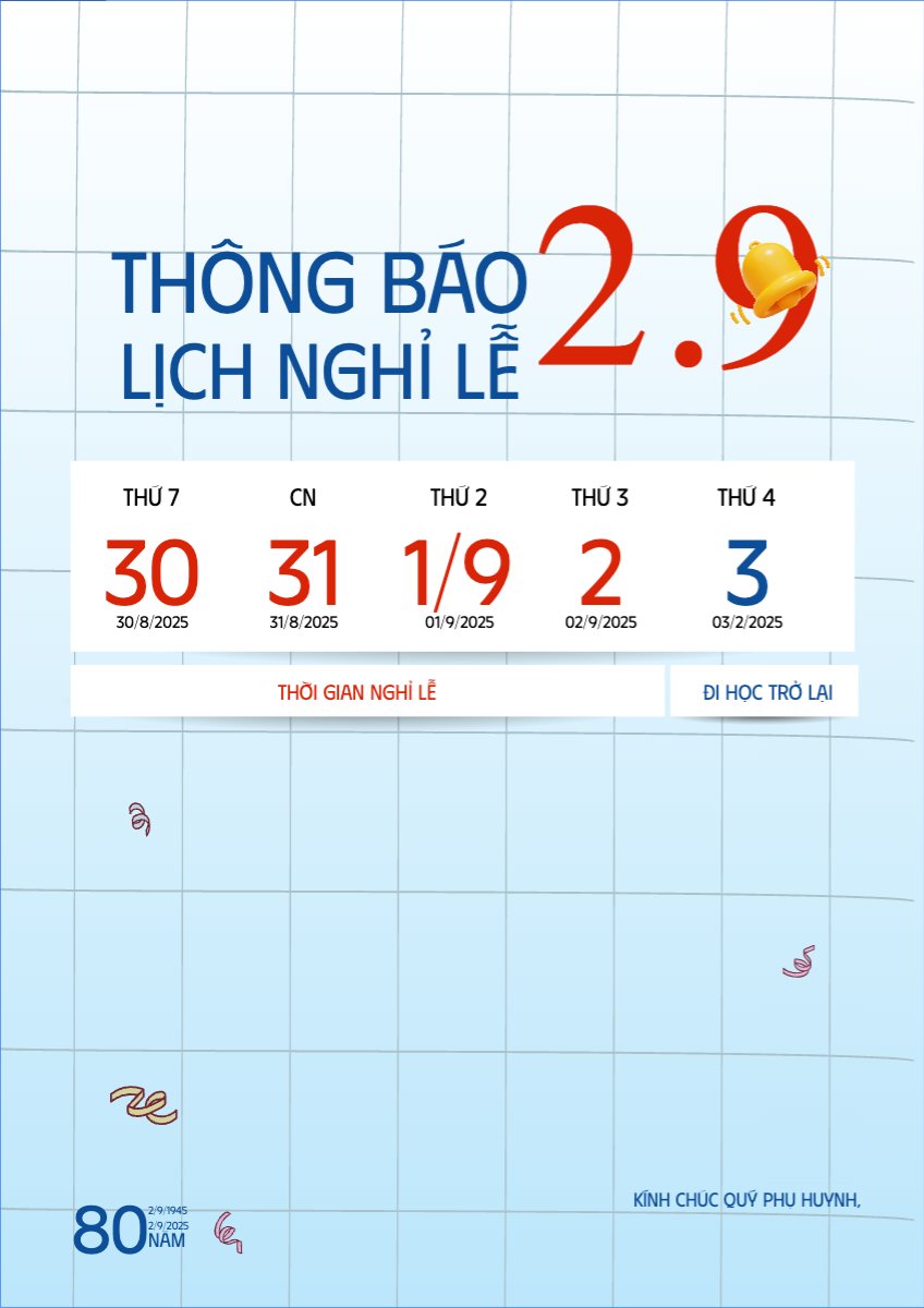Mẫu Poster chuẩn 2/9, Quốc Khánh, lễ hội, thông báo, lịch nghỉ, Việt Nam, sự kiện, dễ thương, cute, chibi, hoạt hình, cartoon — LayerPic