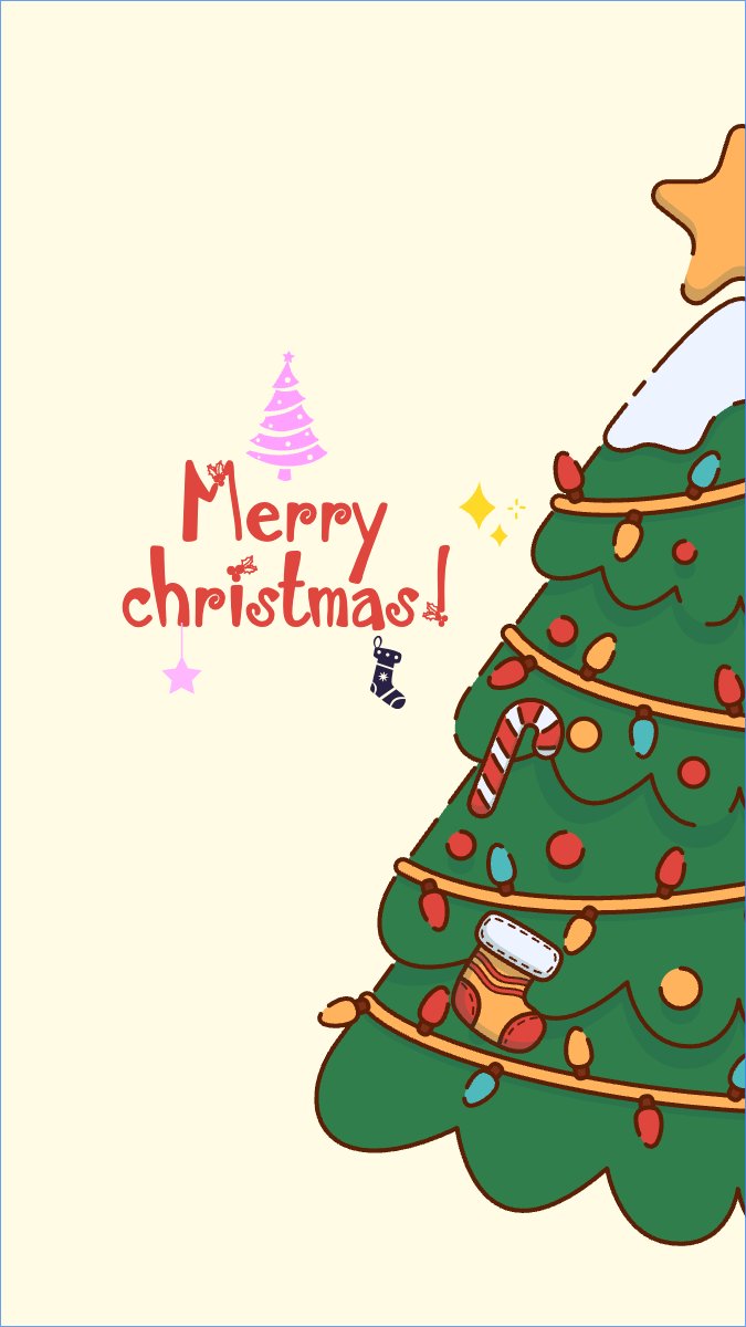 Mẫu Hình nền điện thoại Merry Christmas — LayerPic
