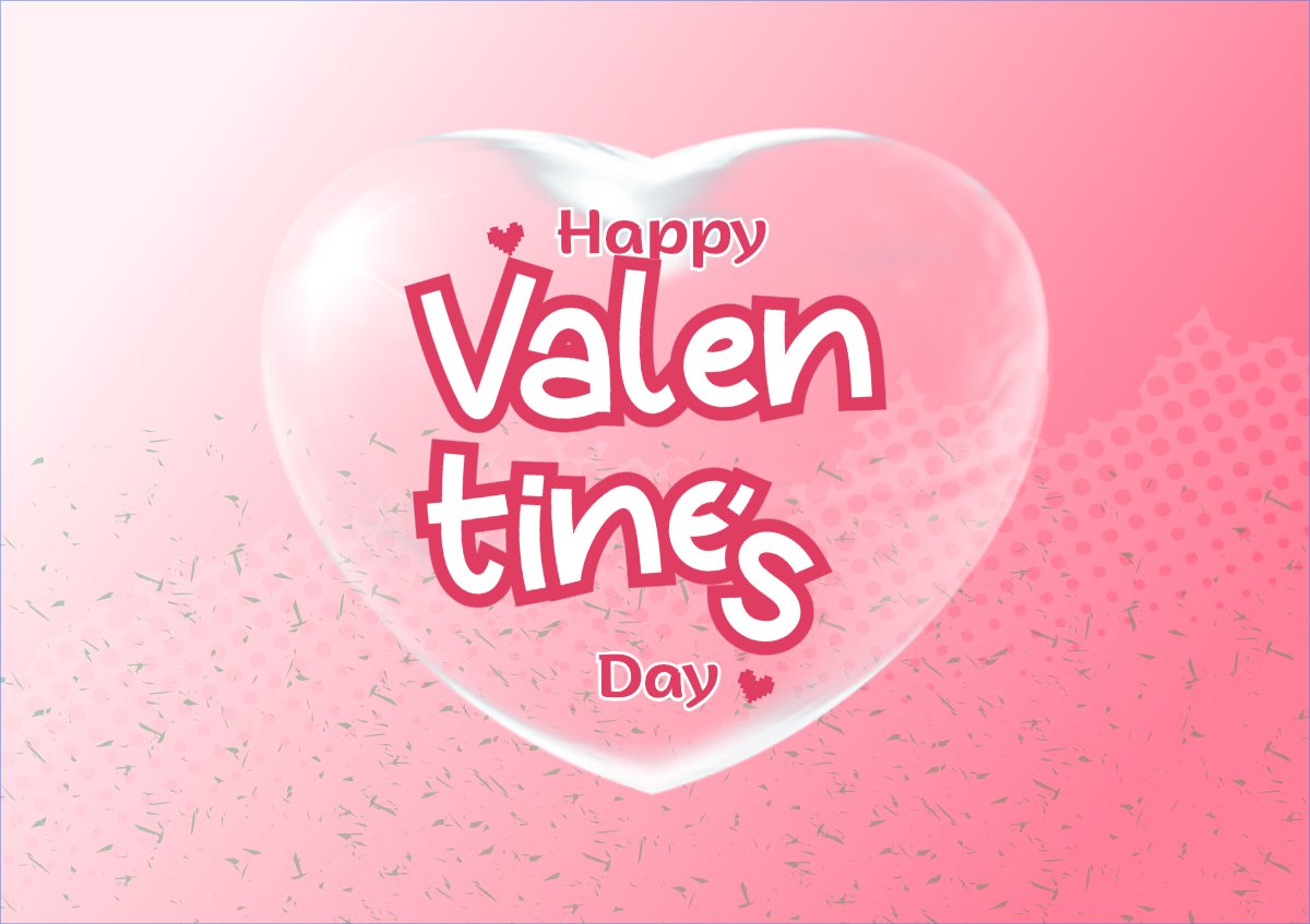 Mẫu Thiệp chúc mừng Happy Valentine's Day — LayerPic