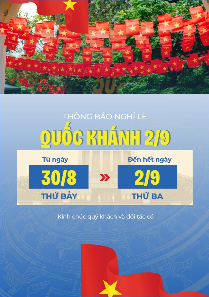 2/9, Quốc Khánh, lễ hội, thông báo, lịch nghỉ, Việt Nam, sự kiện, event, hiện đại, modern