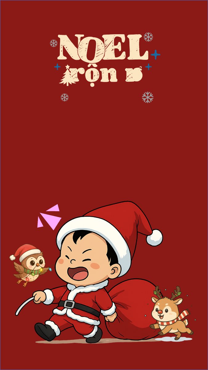 Mẫu Hình nền điện thoại Noel rộn ràng — LayerPic