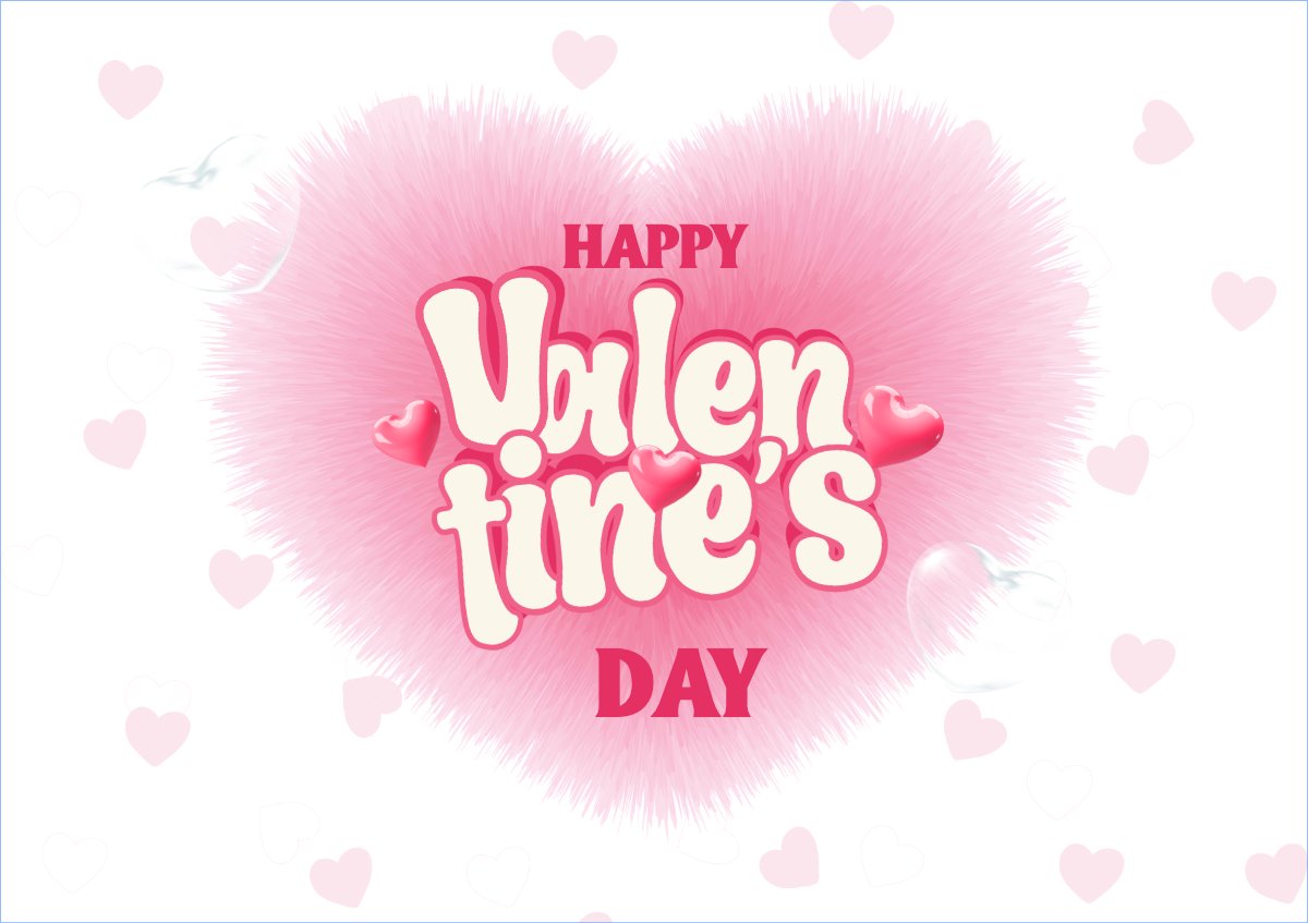 Mẫu Thiệp chúc mừng Happy valentine's day — LayerPic