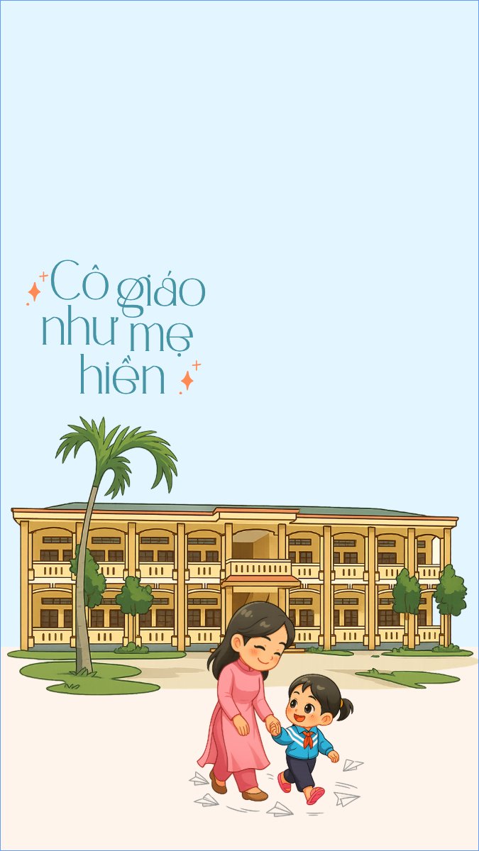 Mẫu Hình nền điện thoại Cô giáo như mẹ hiền — LayerPic