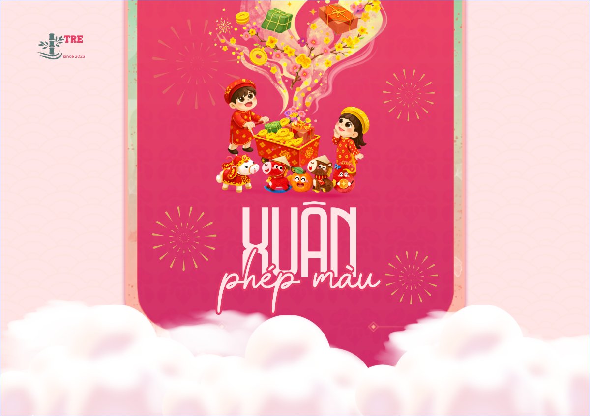 Mẫu Thiệp chúc mừng Xuân phép màu 2026 — LayerPic