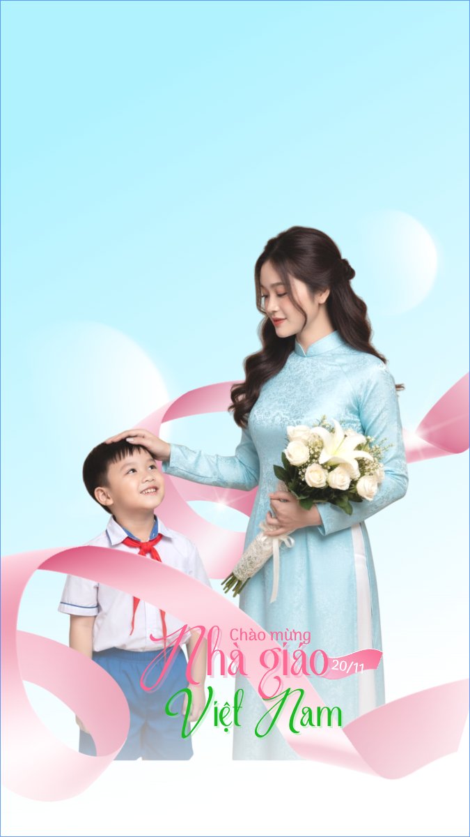 Mẫu Hình nền điện thoại Chào mừng nhà giáo Việt Nam 20/11 — LayerPic