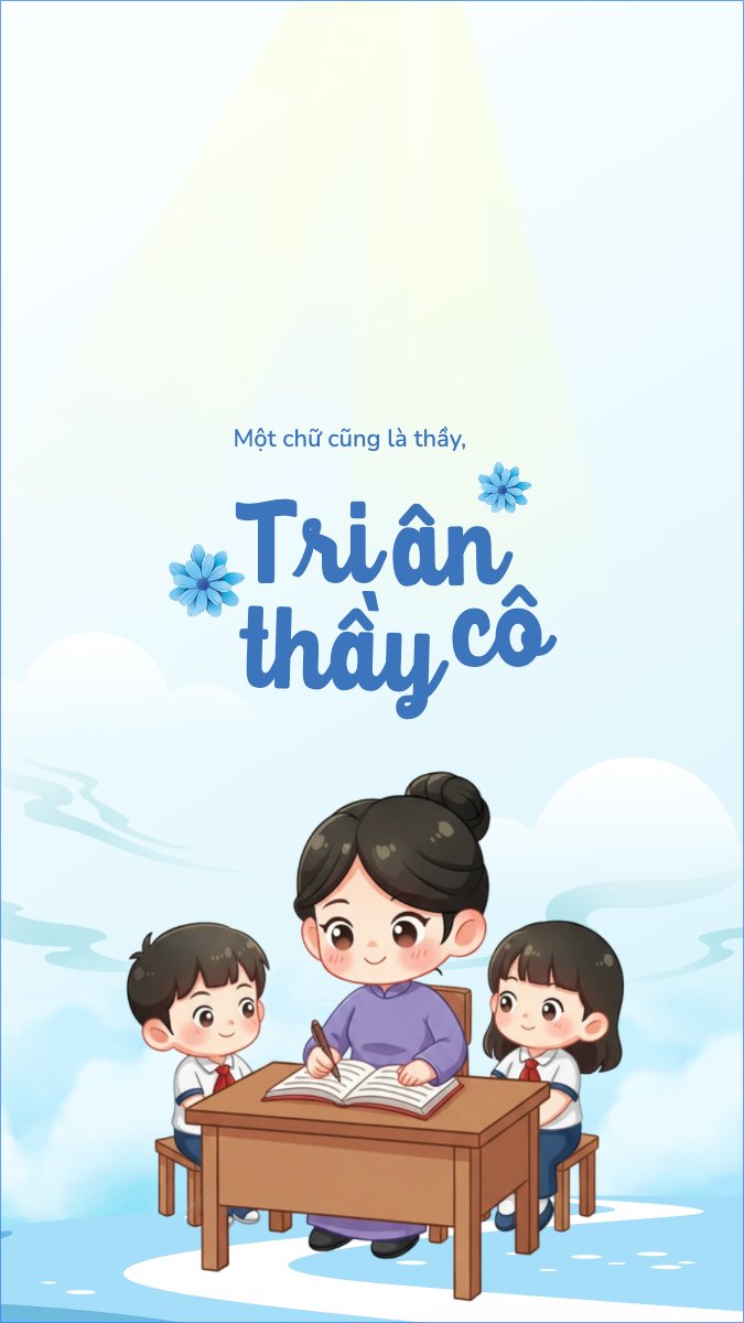 Mẫu Hình nền điện thoại Tri ân thầy cô — LayerPic