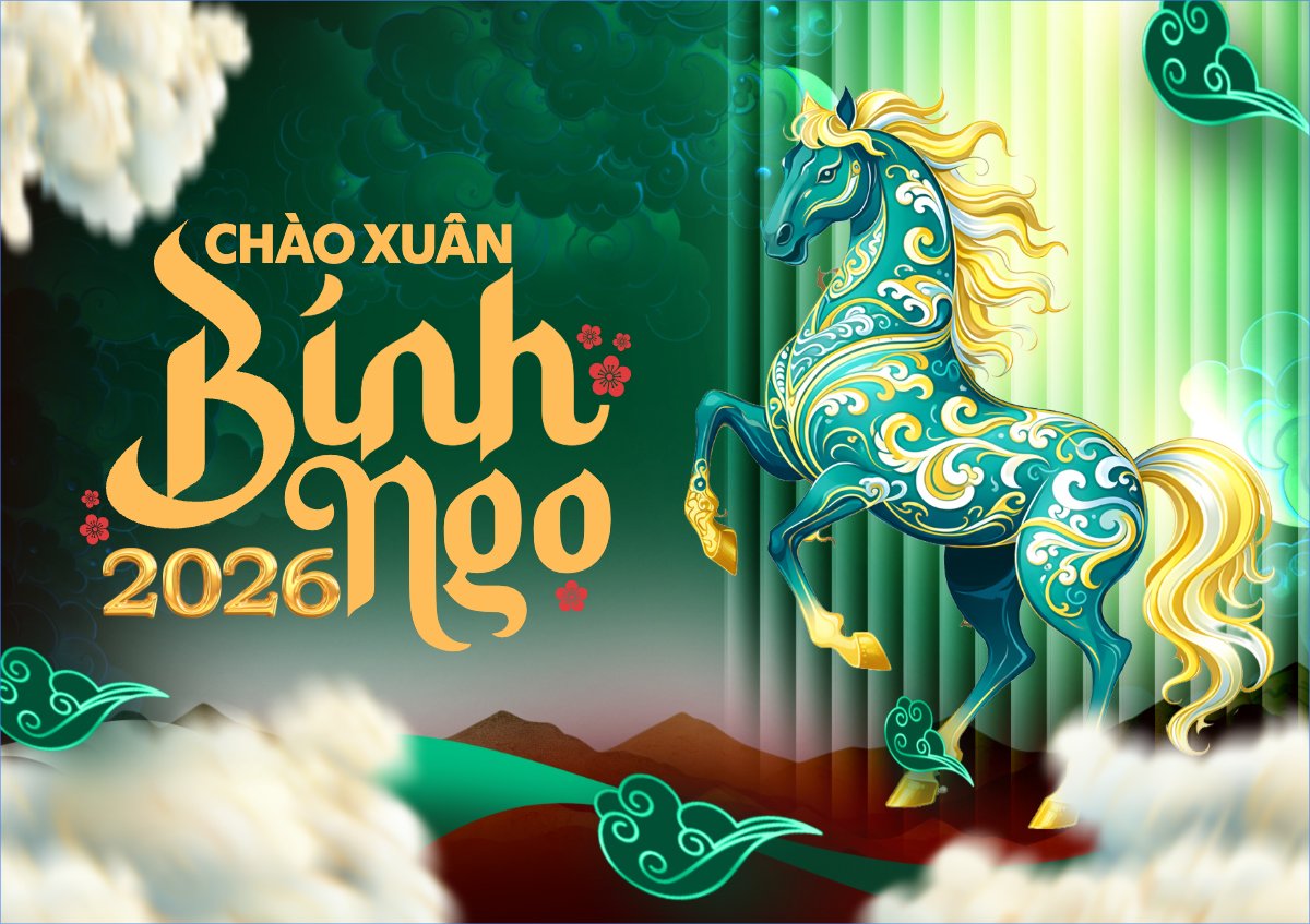 Mẫu Thiệp chúc mừng Chào xuân bính ngọ 2026 — LayerPic