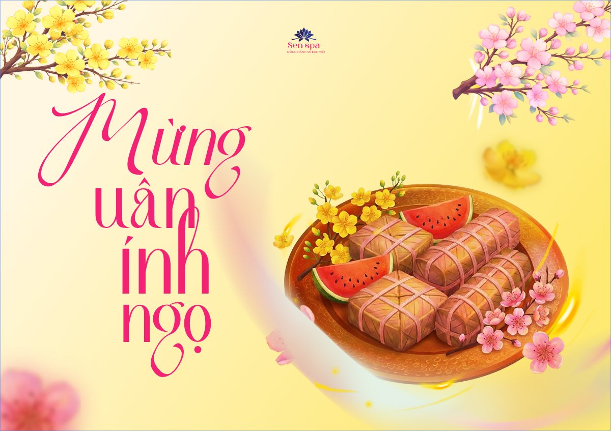Mẫu Thiệp chúc mừng Mừng xuân bính ngọ — LayerPic