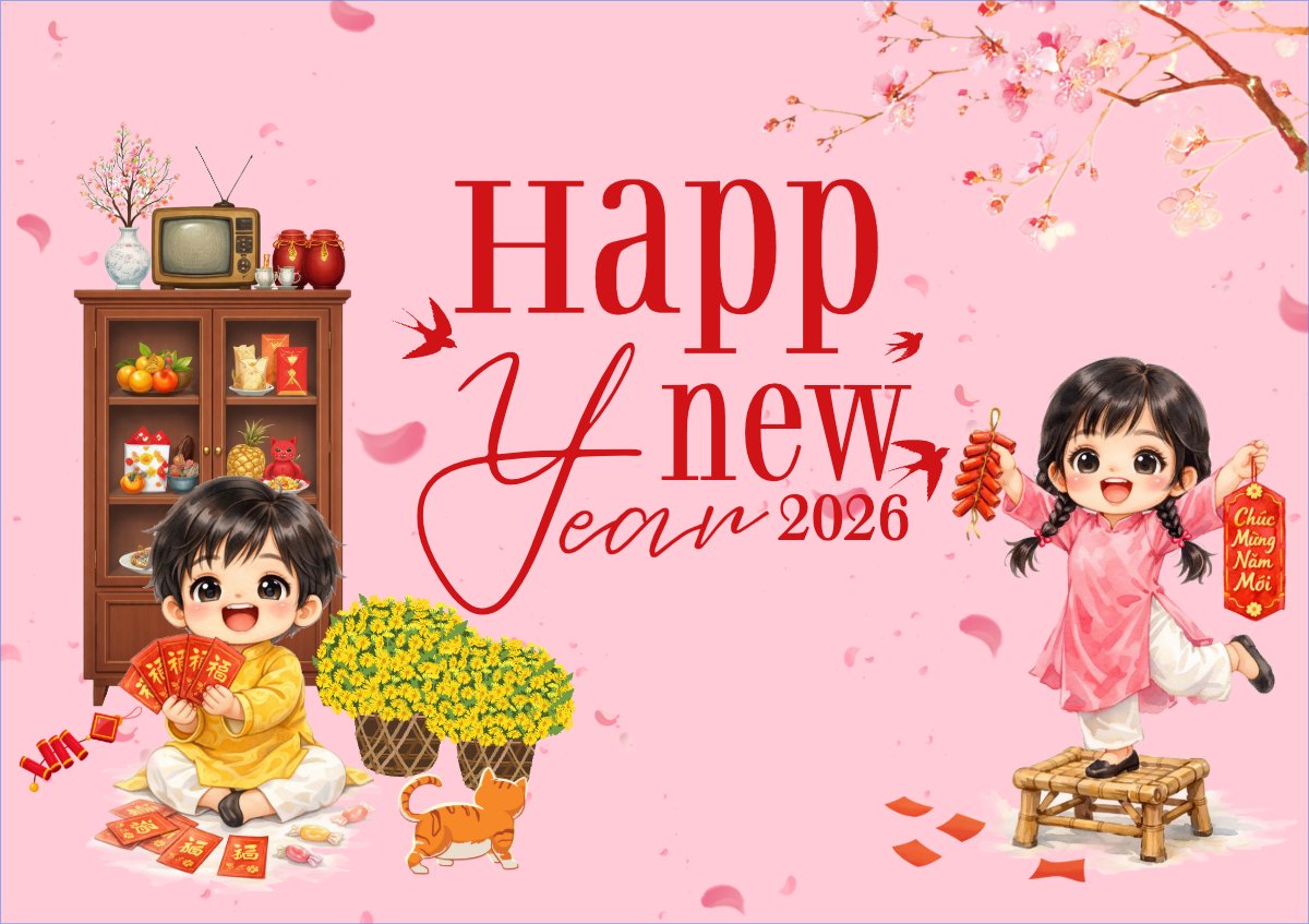 Mẫu Thiệp chúc mừng Happy new year 2026 — LayerPic