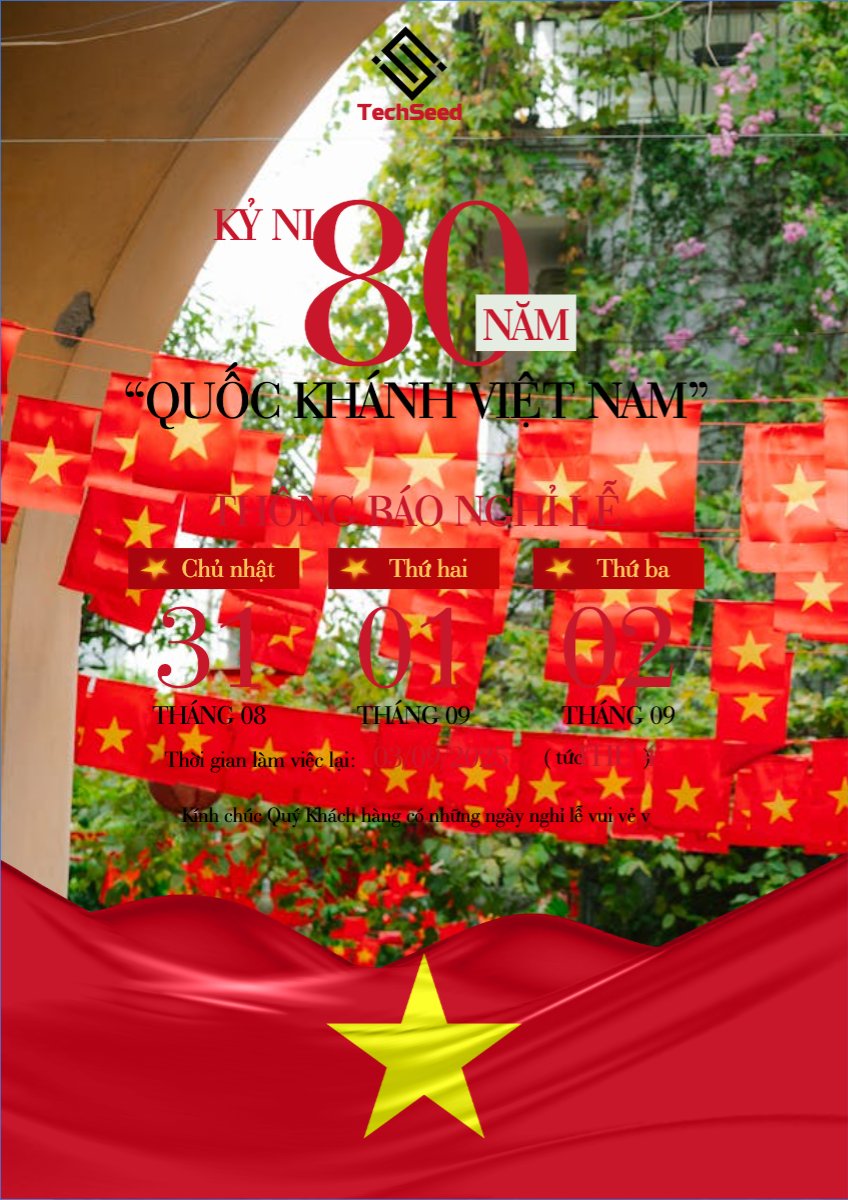 Mẫu Poster chuẩn 2/9, Quốc Khánh, lễ hội, thông báo, lịch nghỉ, Việt Nam, sự kiện, event, hiện đại, modern — LayerPic