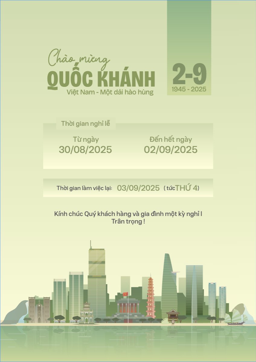 Mẫu Poster chuẩn 2/9, Quốc Khánh, lễ hội, thông báo, lịch nghỉ, Việt Nam, sự kiện, event, hiện đại, modern — LayerPic