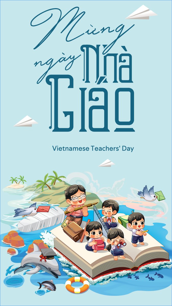 Mẫu Hình nền điện thoại Mừng ngày Nhà Giáo Việt Nam — LayerPic