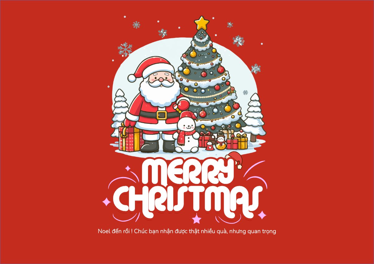 Mẫu Thiệp chúc mừng Merry Christmas — LayerPic