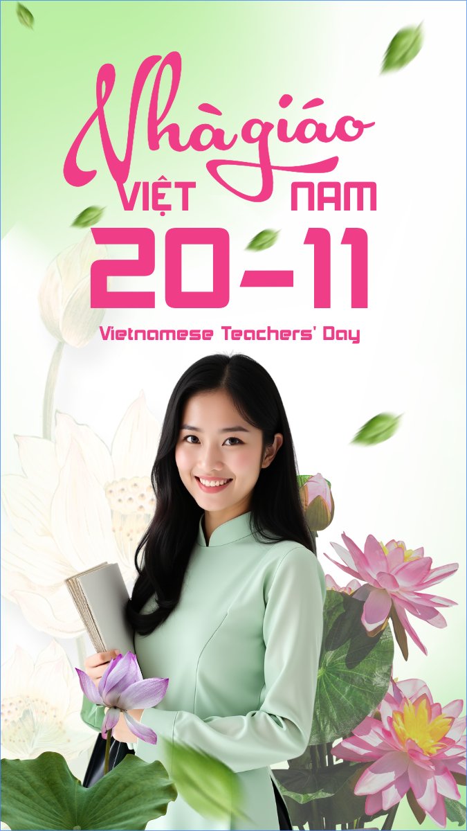 Mẫu Hình nền điện thoại Nhà Giáo Việt Nam 20/11 — LayerPic