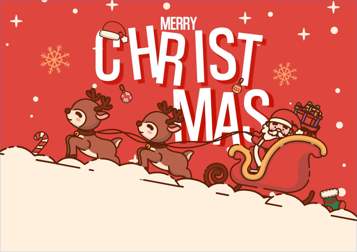 Mẫu Thiệp chúc mừng Merry Christmas — LayerPic