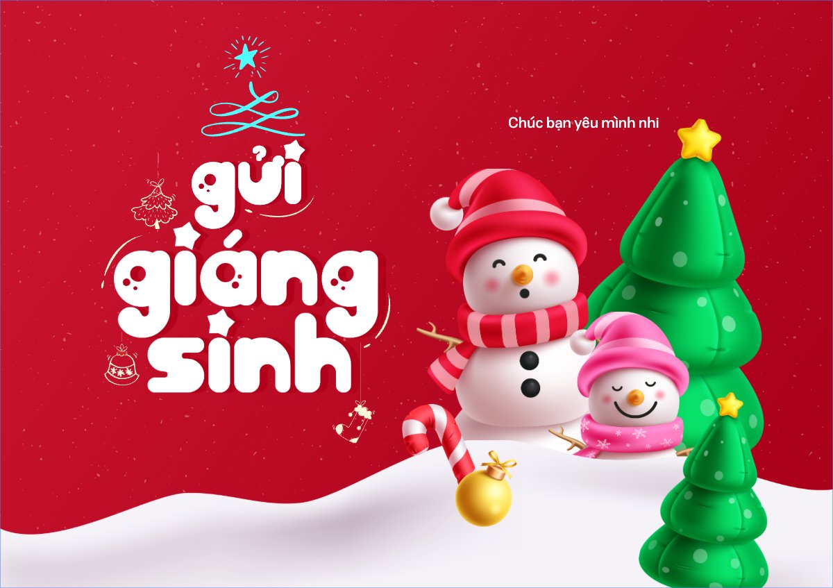 Mẫu Thiệp chúc mừng Gửi giáng sinh — LayerPic