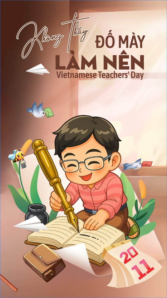 Mẫu Hình nền điện thoại Không thầy đố mày làm nên — LayerPic