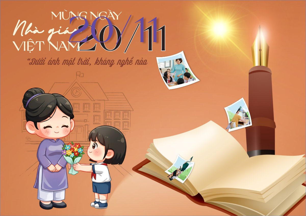 Mẫu Thiệp chúc mừng Mừng ngày Nhà Giáo Việt Nam — LayerPic