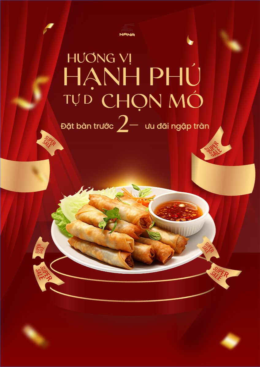 Mẫu Poster chuẩn 2/9, Quốc Khánh, lễ hội, Việt Nam, đồ ăn, food, thực phẩm, ẩm thực, món ăn, F&B, thức ăn, hiện đại, modern — LayerPic
