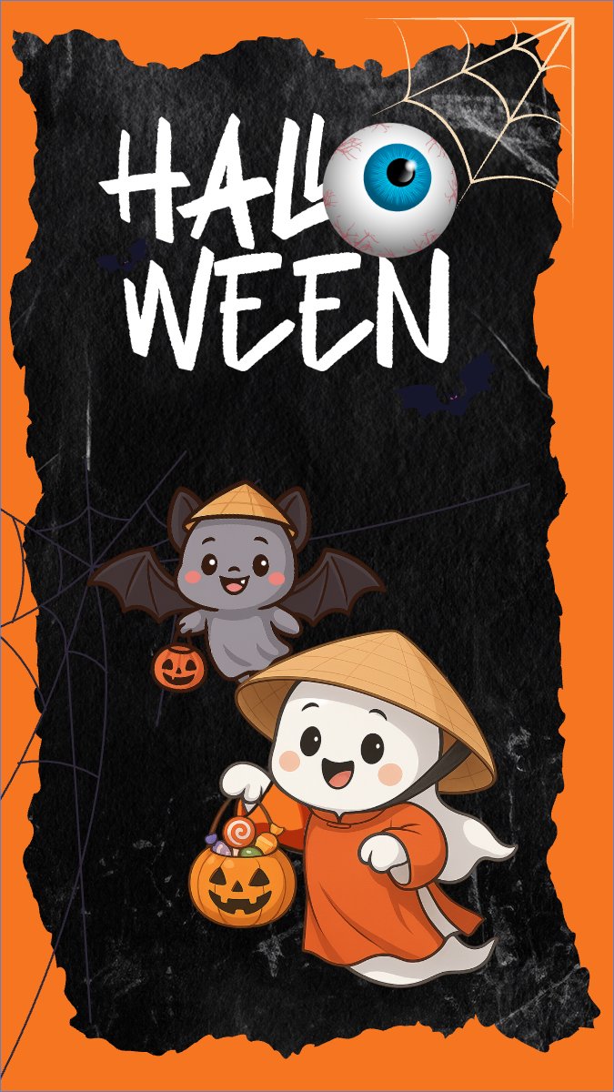 Halloween, lễ hội ma quái, sự kiện, event, dễ thương, cute, chibi, hoạt hình, cartoon