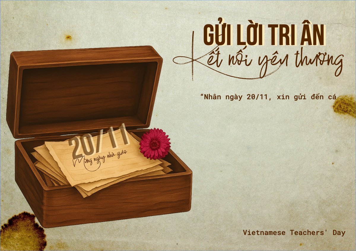 Mẫu Thiệp chúc mừng Gửi lời tri ân — LayerPic